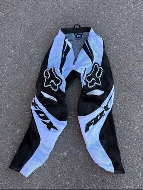 Fox 180 White and Black Motocross Pants, Men's Sz 28